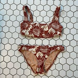 Madewell rust/cream bikini